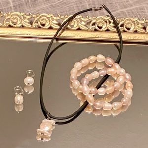 Elegant Everyday Jewelry Freshwater Pearl Jewelry Set
